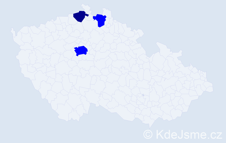 Příjmení: 'Ferech', počet výskytů 4 v celé ČR