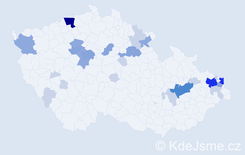 Příjmení: 'Buka', počet výskytů 76 v celé ČR