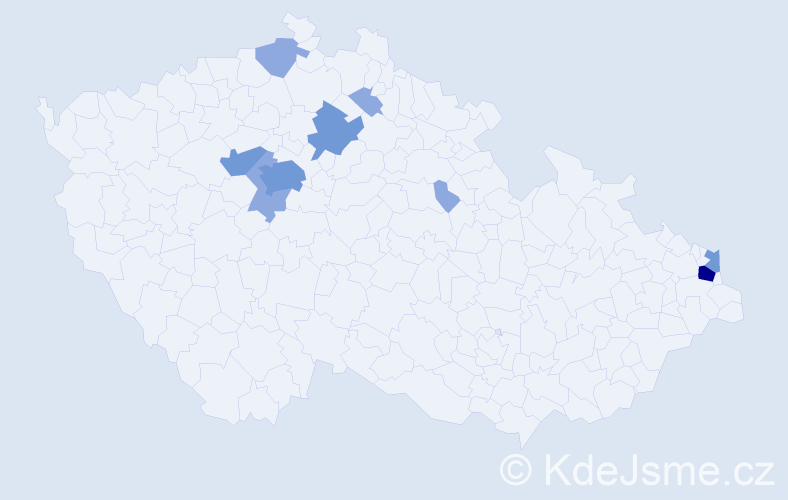 Příjmení: 'Lenghartová', počet výskytů 18 v celé ČR