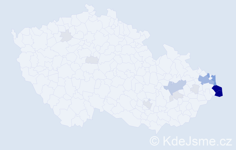 Příjmení: 'Pietrová', počet výskytů 104 v celé ČR