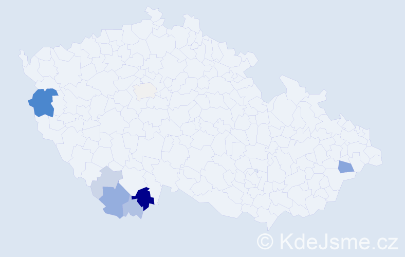 Příjmení: 'Ebenhöh', počet výskytů 23 v celé ČR