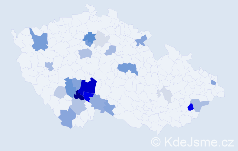 Příjmení: 'Maruna', počet výskytů 89 v celé ČR