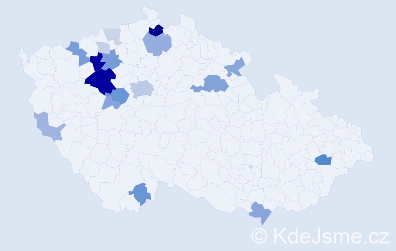 Příjmení: 'Štysová', počet výskytů 52 v celé ČR