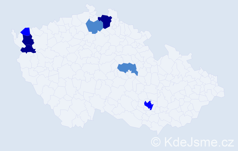 Příjmení: 'Erps', počet výskytů 15 v celé ČR