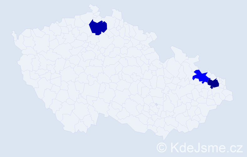 Příjmení: 'Vietorisová', počet výskytů 5 v celé ČR