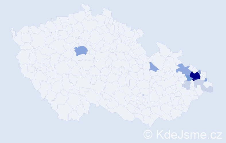 Příjmení: 'Nykel', počet výskytů 31 v celé ČR