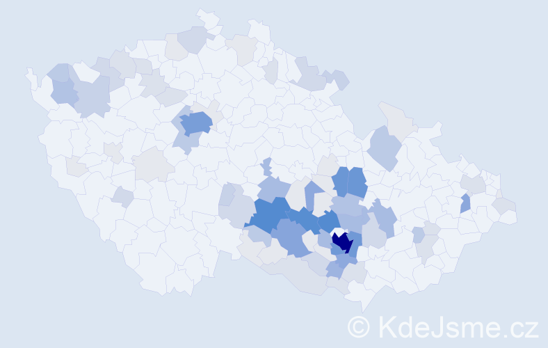 Příjmení: 'Pařil', počet výskytů 362 v celé ČR