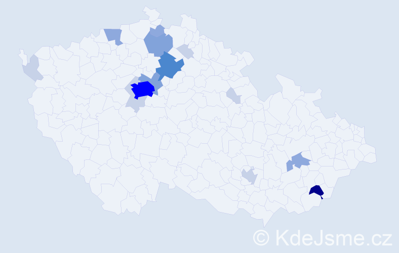 Příjmení: 'Goldbach', počet výskytů 44 v celé ČR