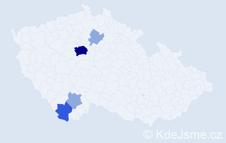 Příjmení: 'Rozvaldová', počet výskytů 10 v celé ČR