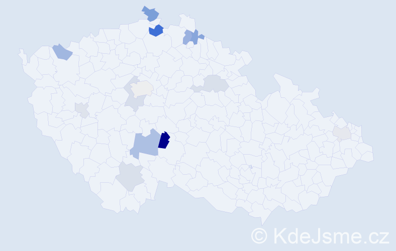 Příjmení: 'Kremsová', počet výskytů 19 v celé ČR