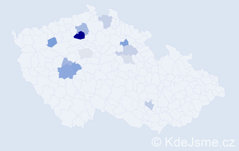 Příjmení: 'Kronová', počet výskytů 31 v celé ČR