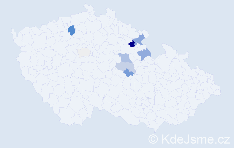 Příjmení: 'Marschall', počet výskytů 13 v celé ČR