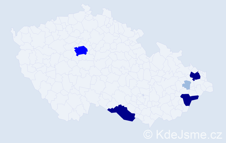 Příjmení: 'Varajová', počet výskytů 16 v celé ČR
