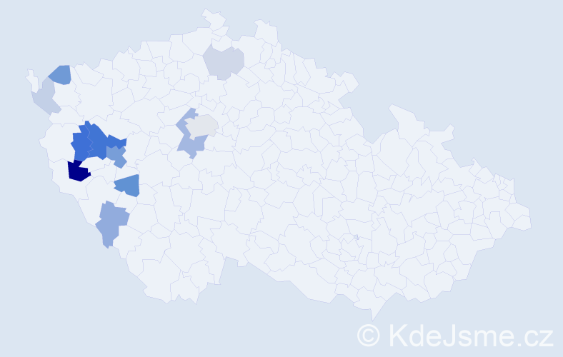 Příjmení: 'Boubel', počet výskytů 31 v celé ČR