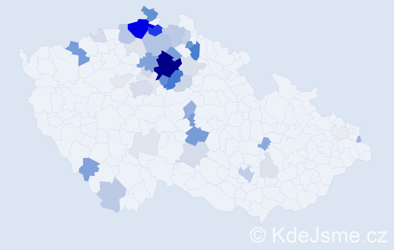 Příjmení: 'Hodboď', počet výskytů 182 v celé ČR