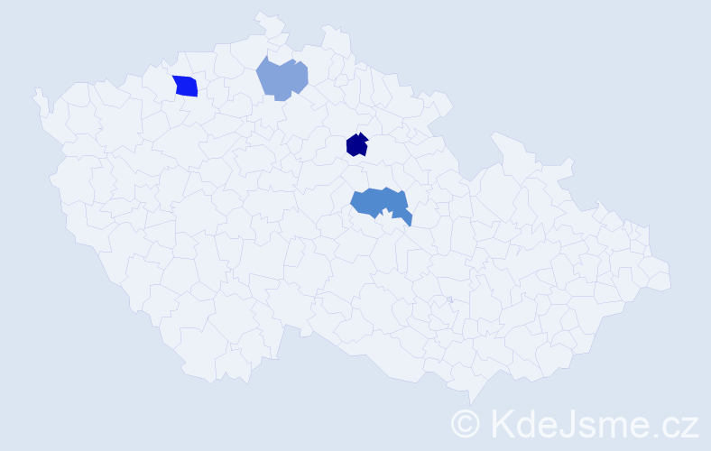 Příjmení: 'Čobáková', počet výskytů 7 v celé ČR