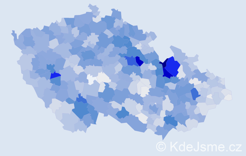 Příjmení: 'Valentová', počet výskytů 6065 v celé ČR