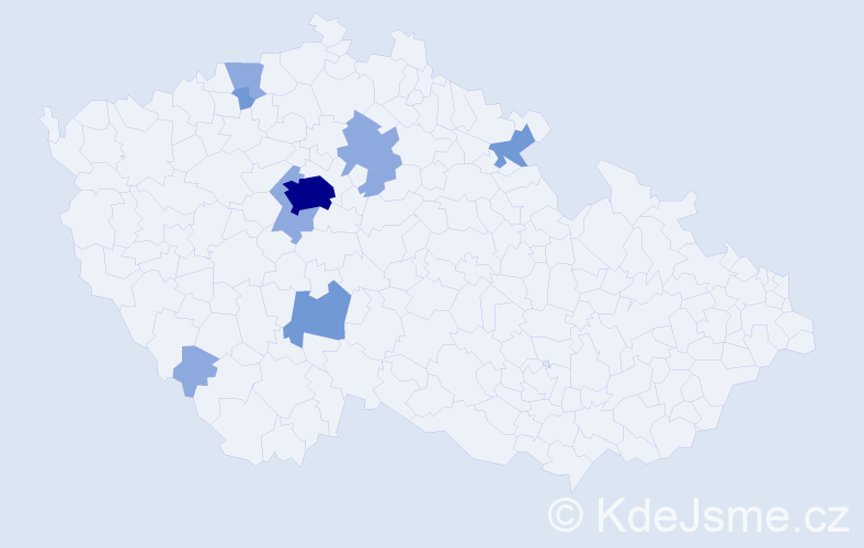 Příjmení: 'Merbs', počet výskytů 17 v celé ČR