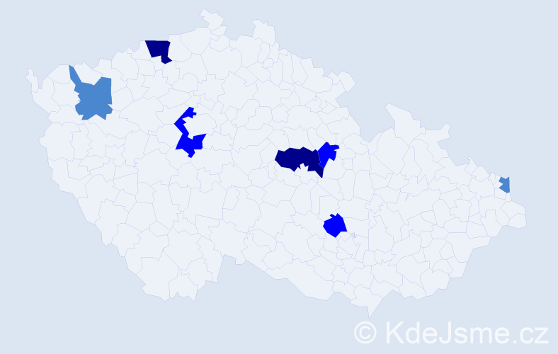 Příjmení: 'Ivanisková', počet výskytů 14 v celé ČR