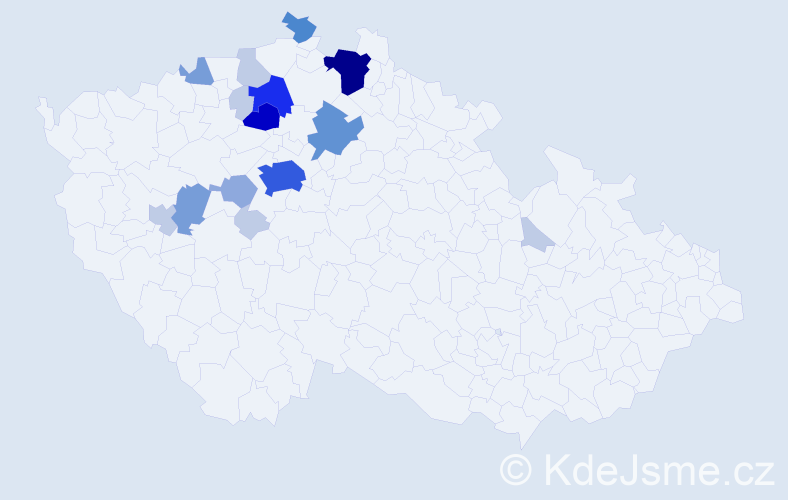 Příjmení: 'Abrt', počet výskytů 54 v celé ČR