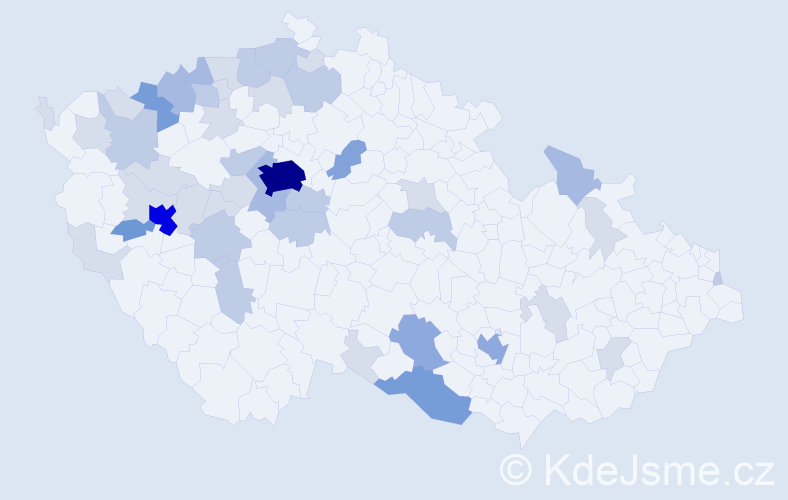 Příjmení: 'Pata', počet výskytů 124 v celé ČR