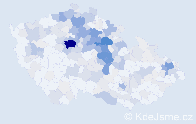 Příjmení: 'Myška', počet výskytů 966 v celé ČR