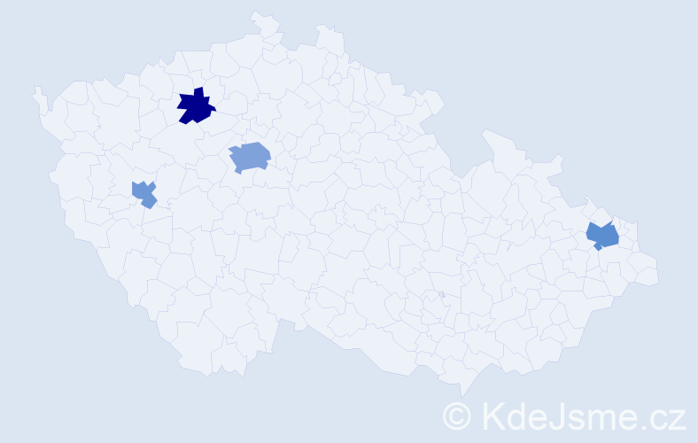 Příjmení: 'Falterová', počet výskytů 8 v celé ČR