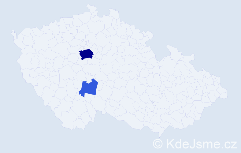 Příjmení: 'Prenaj', počet výskytů 8 v celé ČR