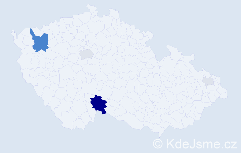 Příjmení: 'Kejstová', počet výskytů 15 v celé ČR