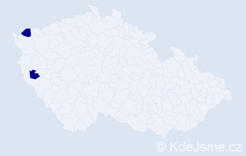 Příjmení: 'Tusinovski', počet výskytů 2 v celé ČR