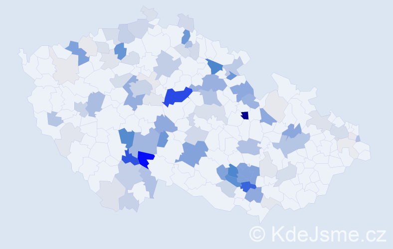 Příjmení: 'Nerudová', počet výskytů 361 v celé ČR
