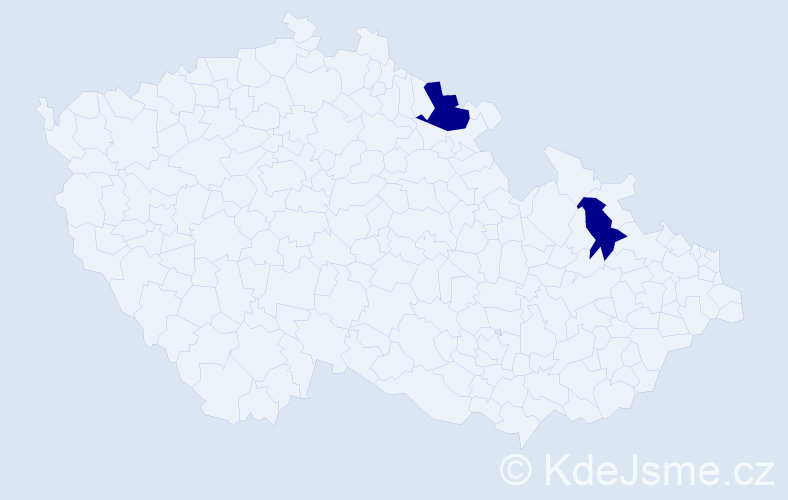 Příjmení: 'Kiska', počet výskytů 8 v celé ČR