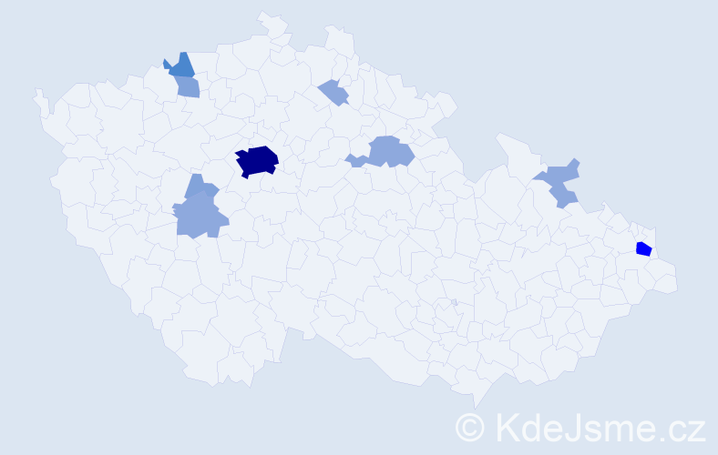 Příjmení: 'Kunik', počet výskytů 26 v celé ČR