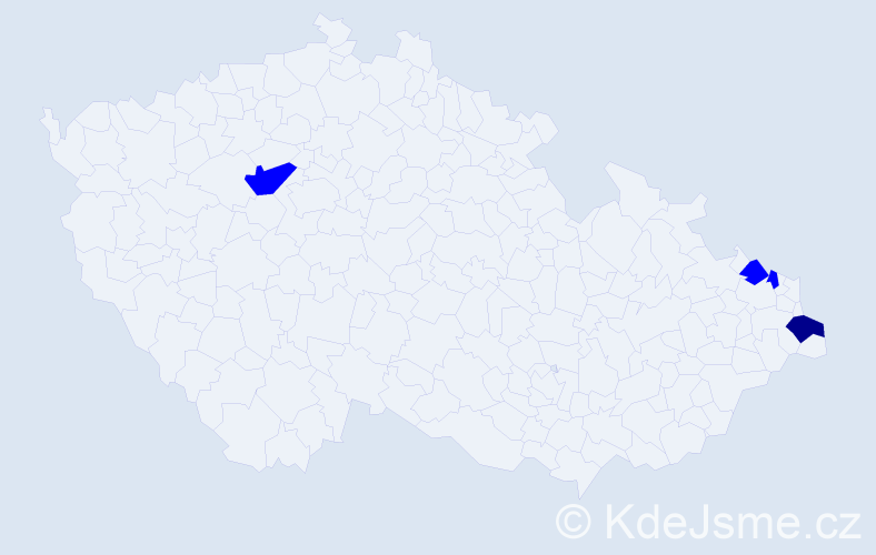 Příjmení: 'Kucharzyková', počet výskytů 5 v celé ČR