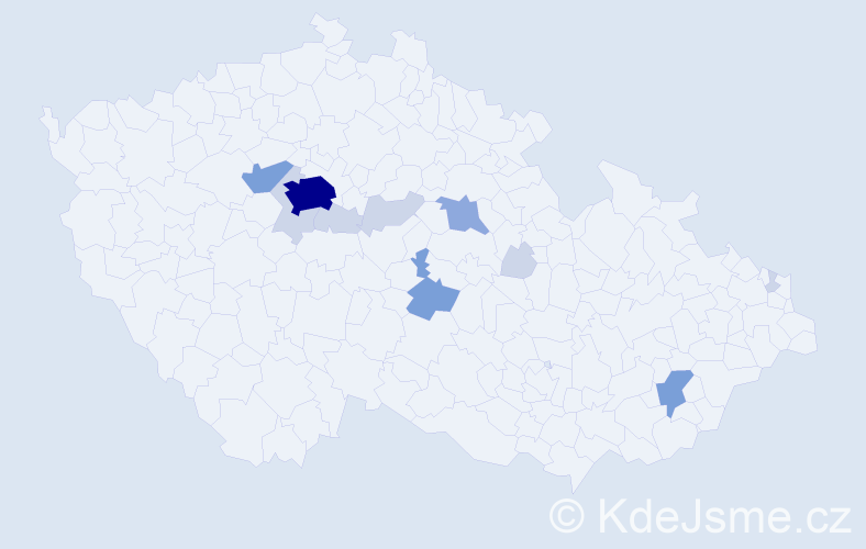 Příjmení: 'Puha', počet výskytů 33 v celé ČR