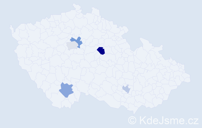 Příjmení: 'Khrystenko', počet výskytů 5 v celé ČR