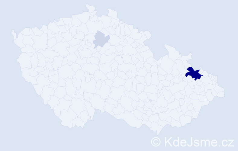 Příjmení: 'Ribková', počet výskytů 14 v celé ČR
