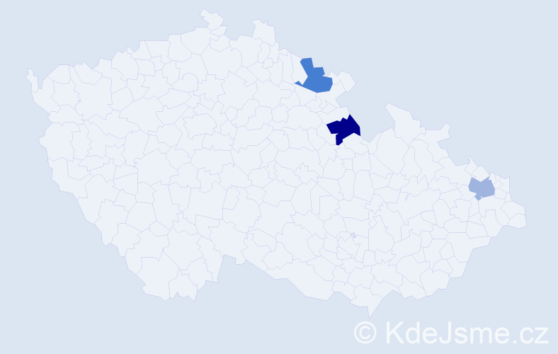 Příjmení: 'Bagiński', počet výskytů 3 v celé ČR