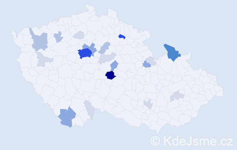 Příjmení: 'Sekot', počet výskytů 69 v celé ČR