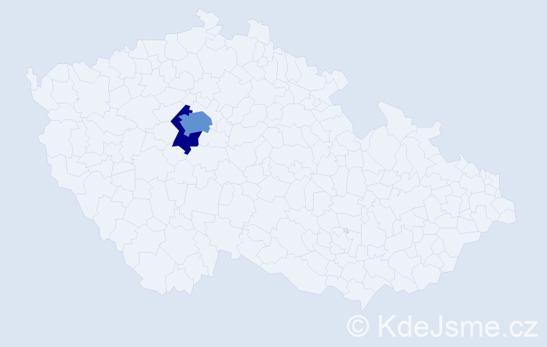 Příjmení: 'Knowles', počet výskytů 4 v celé ČR