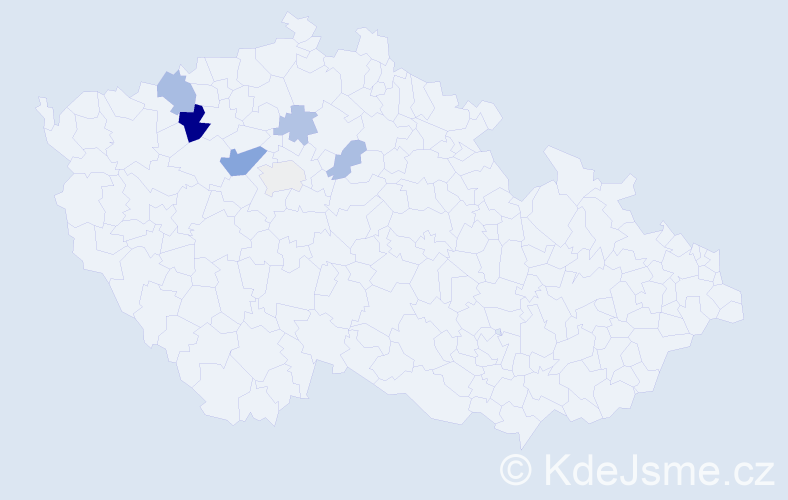 Příjmení: 'Hamous', počet výskytů 14 v celé ČR