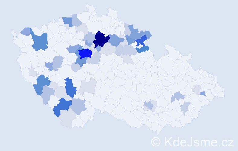 Příjmení: 'Soumar', počet výskytů 230 v celé ČR