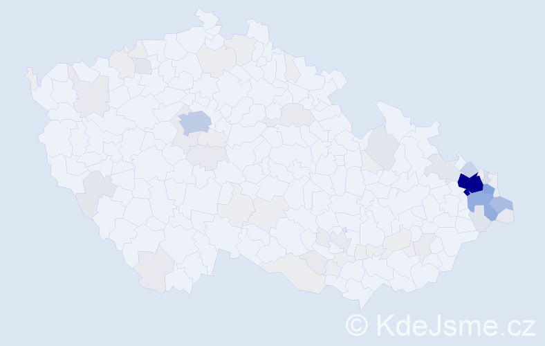 Příjmení: 'Tomis', počet výskytů 257 v celé ČR