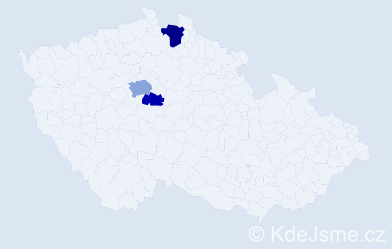 Příjmení: 'Deliopulos', počet výskytů 6 v celé ČR