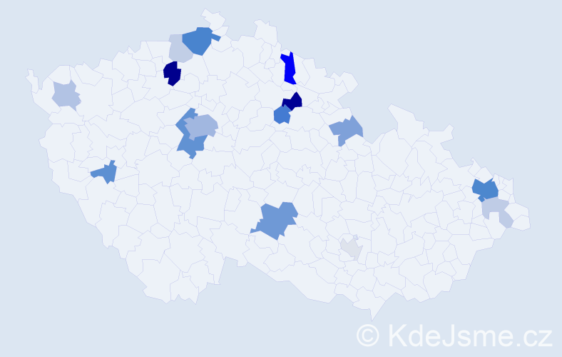 Příjmení: 'Baudišová', počet výskytů 48 v celé ČR