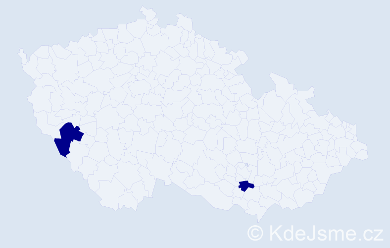 Příjmení: 'Kagerbauer', počet výskytů 2 v celé ČR