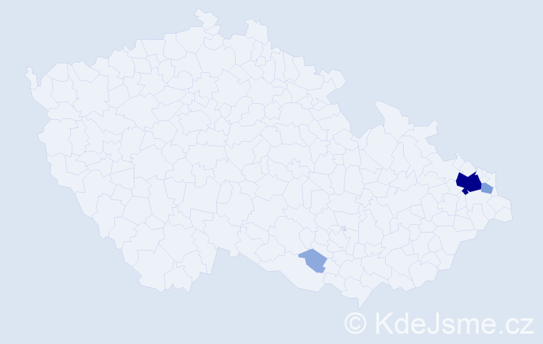 Příjmení: 'Závodi', počet výskytů 10 v celé ČR