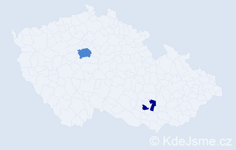 Příjmení: 'Maukš', počet výskytů 4 v celé ČR