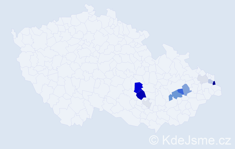 Příjmení: 'Drbušek', počet výskytů 16 v celé ČR