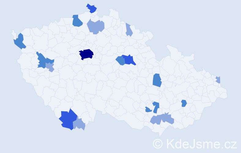 Příjmení: 'Boledovičová', počet výskytů 35 v celé ČR